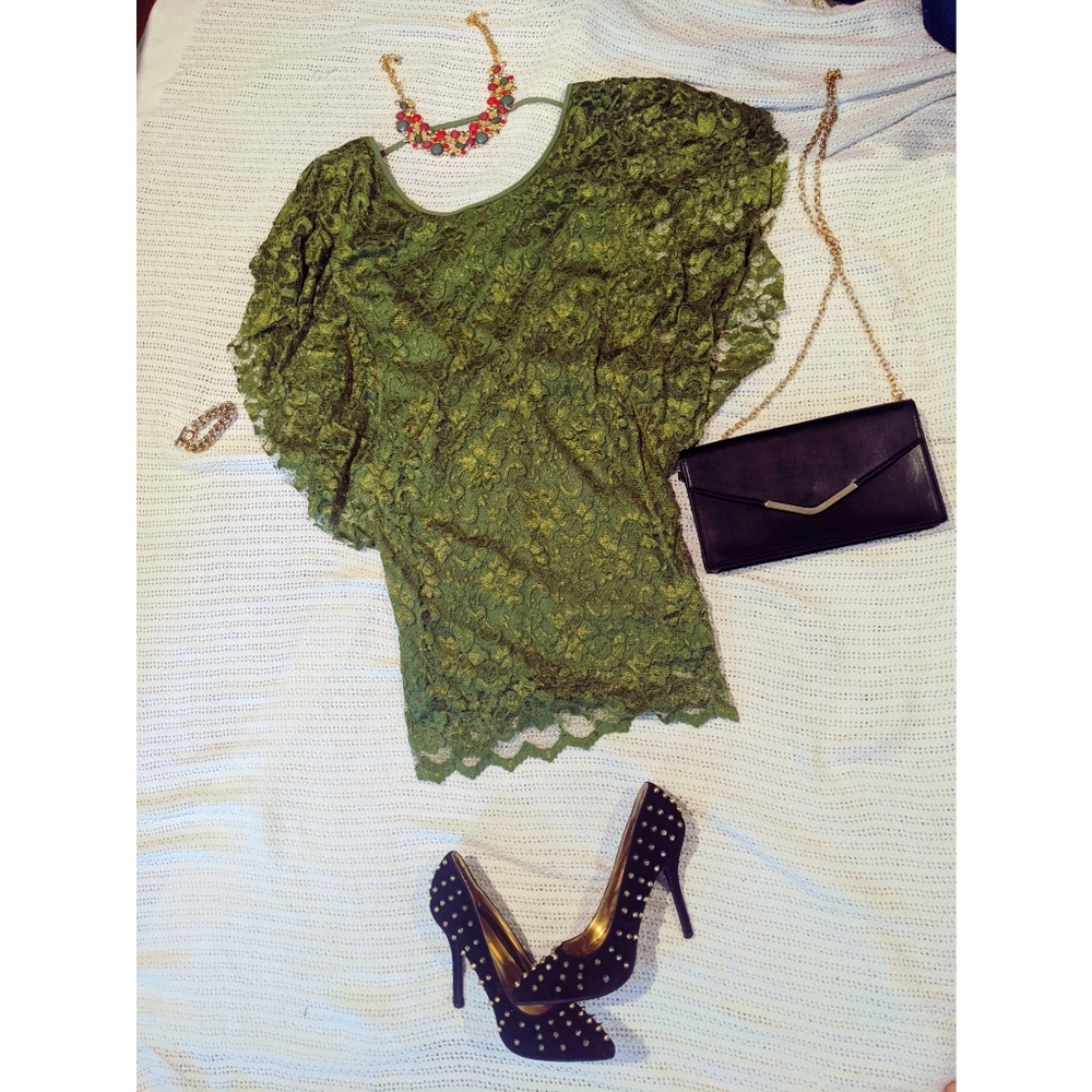Sentimental NY by Sam Hourani Green Lace Dress